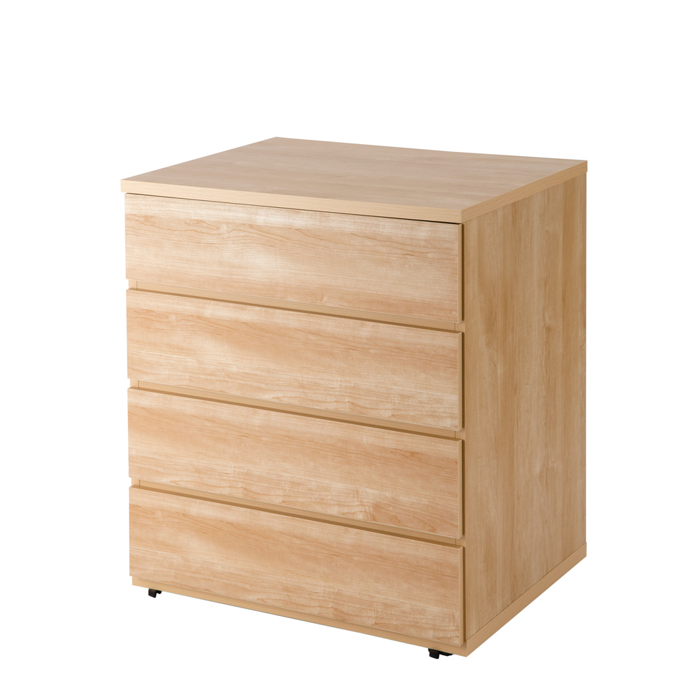 収納量でも奥行が選べる隠しキャスター付きチェスト 4段・高さ85cm幅75cm奥行60cm 押入れ クローゼット収納 衣類収納 532008