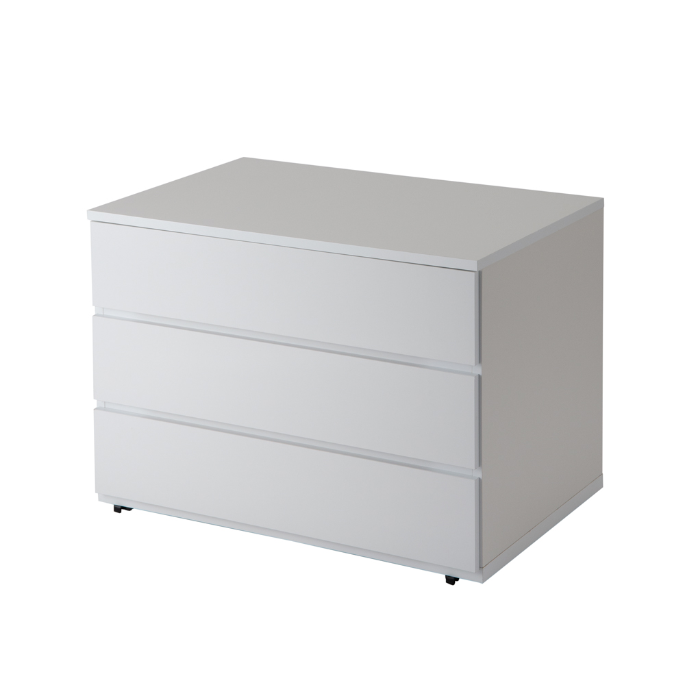 収納量でも奥行が選べる隠しキャスター付きチェスト 3段・高さ65cm幅90cm奥行60cm 押入れ クローゼット収納 衣類収納 532010