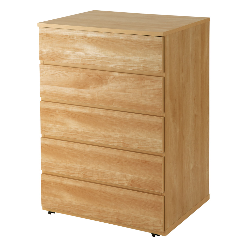 収納量でも奥行が選べる隠しキャスター付きチェスト 5段・高さ105cm幅90cm奥行60cm 押入れ クローゼット収納 衣類収納 532012