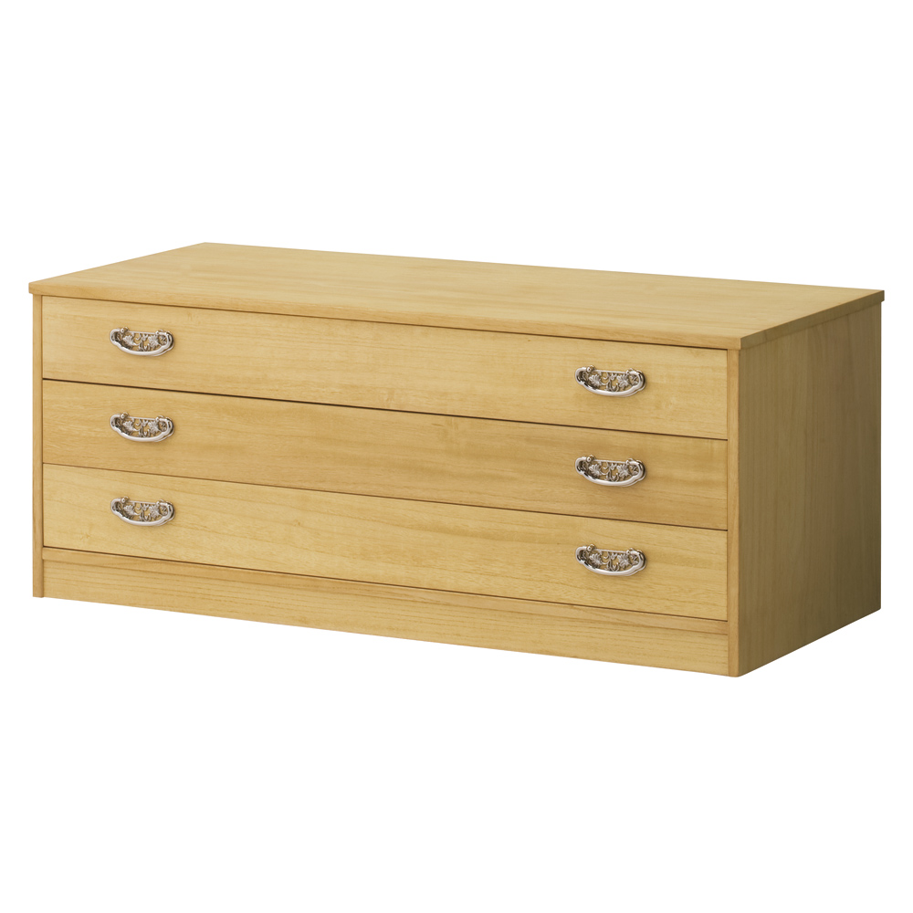 【本格派の着物収納】総桐着物収納ユニットタンス 3段 高さ40.5cm タンス 衣類収納 532032