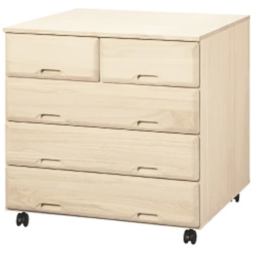 【衣類に優しい押し入れ収納】総桐スライドレール 押し入れタンス ワイド 4段・高さ75cm 押入れ クローゼット収納 衣類収納 532127