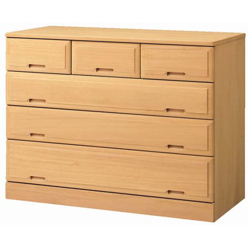 【日本製】北欧風総桐チェスト 幅100cm・4段(6杯) 押入れ クローゼット収納 衣類収納 532155