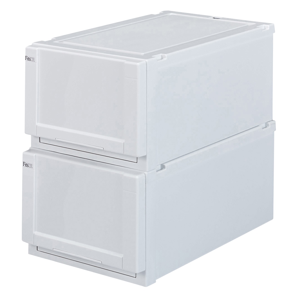 フィッツユニット(Fits unit)収納ケース2個組 【奥行55cmタイプ】幅35・高さ25cm 収納ボックス 小物収納 フリーボックス 532202