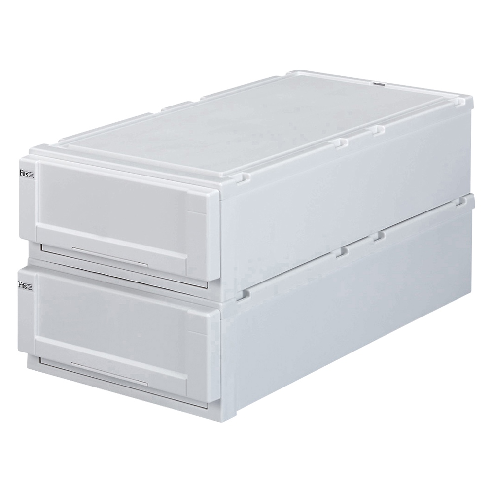 フィッツユニット(Fits unit)収納ケース2個組 【奥行74cmタイプ】幅39・高さ18cm 収納ボックス 小物収納 フリーボックス 532210