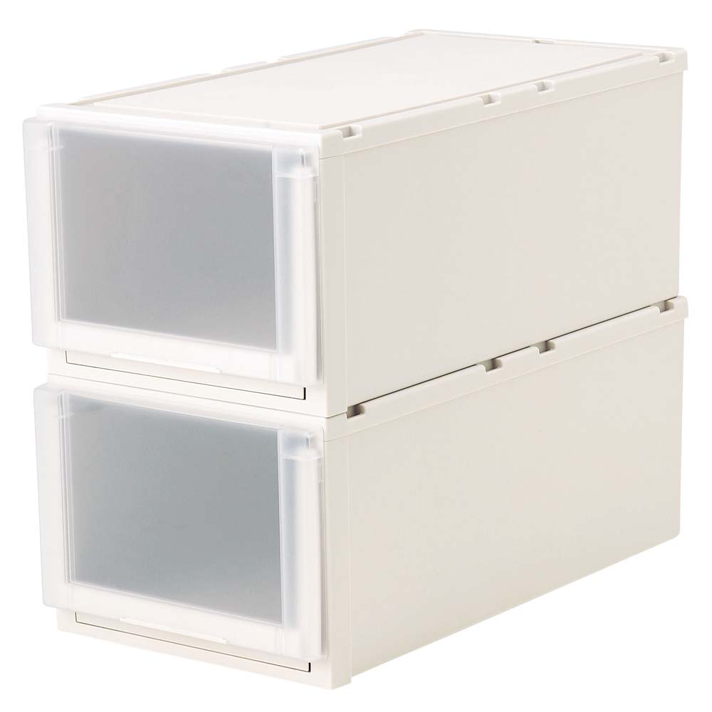 フィッツユニット(Fits unit)収納ケース2個組 【奥行74cmタイプ】幅39・高さ30cm 収納ボックス 小物収納 フリーボックス 532212