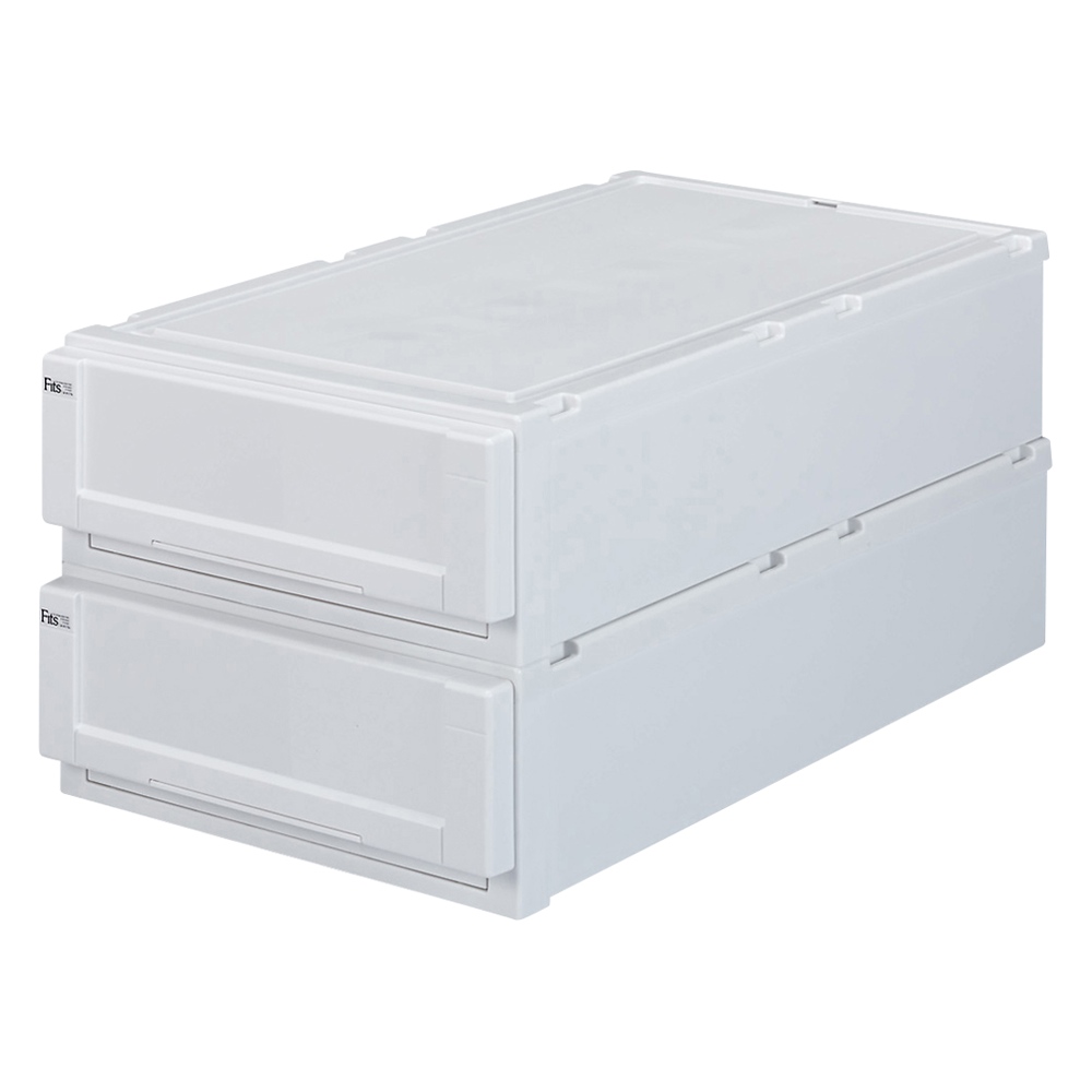 フィッツユニット(Fits unit)収納ケース2個組 【奥行74cmタイプ】幅44・高さ18cm 収納ボックス 小物収納 フリーボックス 532213