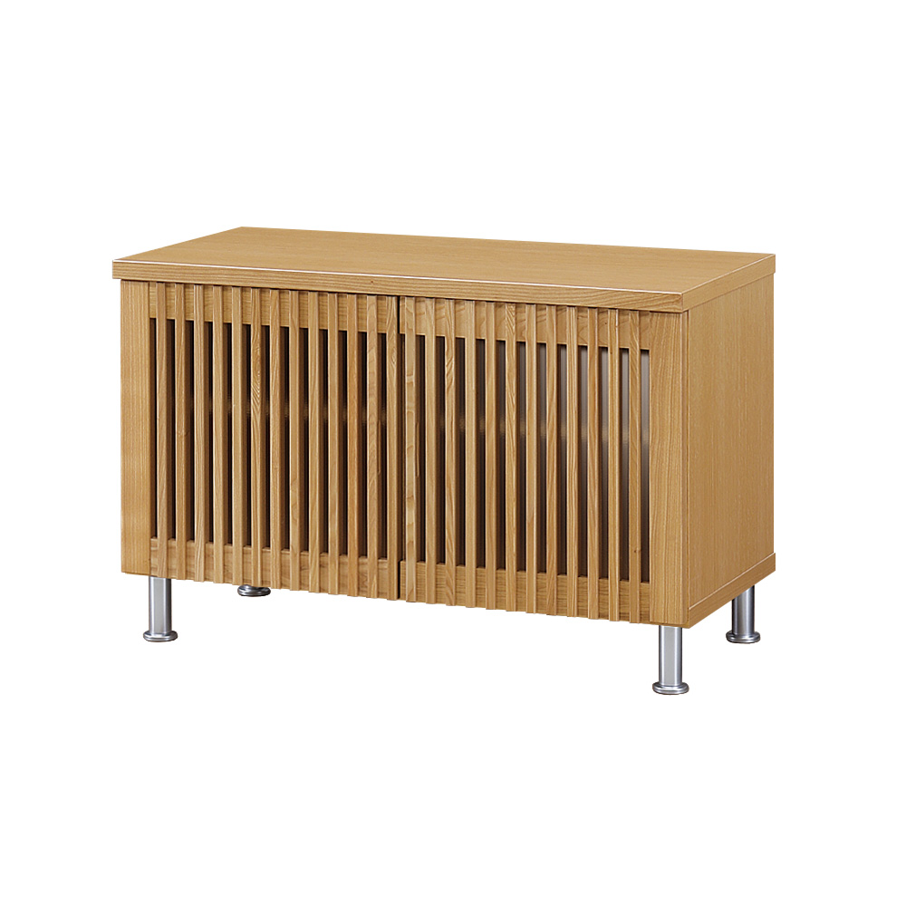 和モダン タモ天然木格子 リビング収納シリーズ ローキャビネット キャビネット リビングボード リビング収納 532713