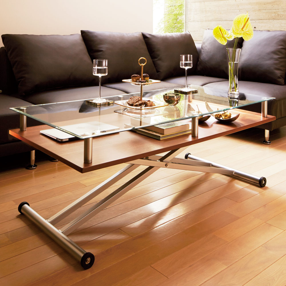 【処分の関係で今週まで値段です】昇降テーブル(強化ガラス) 処分の関係で今週まで値段です】昇降テーブル(強化ガラス)