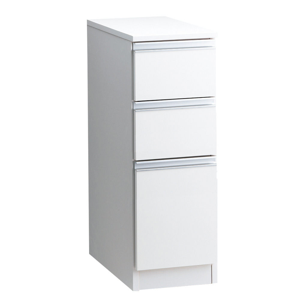 ［幅30奥行45高さ85cm］ キッチンすき間収納 引き出し3段 【Anyaシリーズ】 キッチンストッカー 隙間収納 キッチン収納 527122