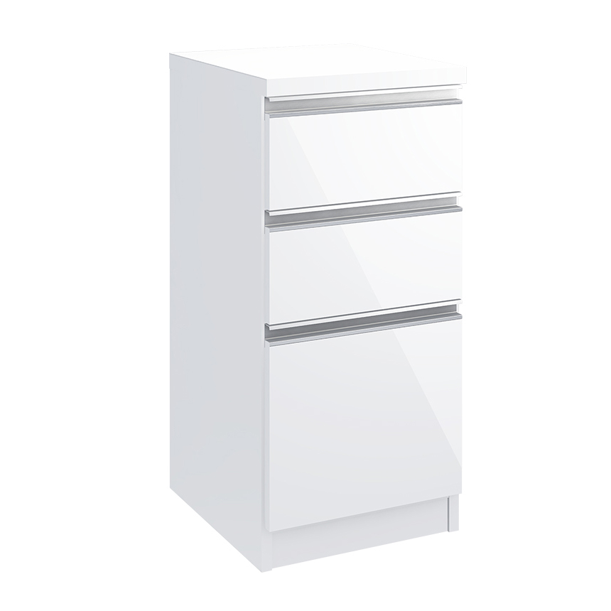 ［幅40奥行45高さ85cm］ キッチンすき間収納 引き出し3段 【Anyaシリーズ】 キッチンストッカー 隙間収納 キッチン収納 527124