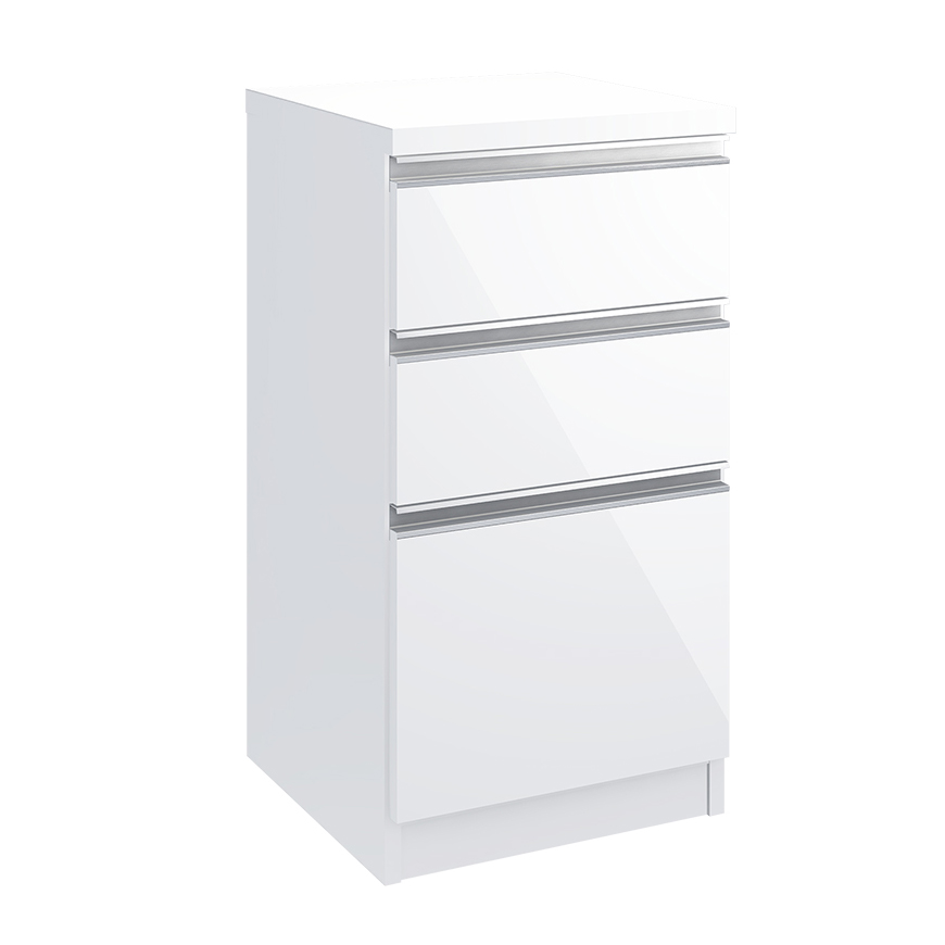 ［幅45奥行55高さ85cm］ キッチンすき間収納 引き出し3段 【Anyaシリーズ】 キッチンストッカー 隙間収納 キッチン収納 527132