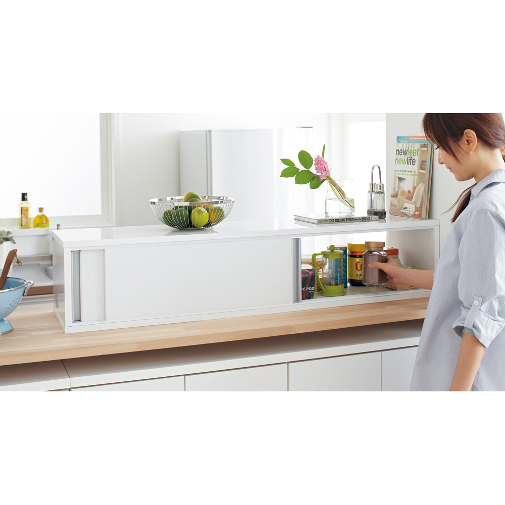 ホワイト キッチンカウンター 収納　パピコ ホワイト キッチンカウンター 収納 パピコ ホワイト キッチン