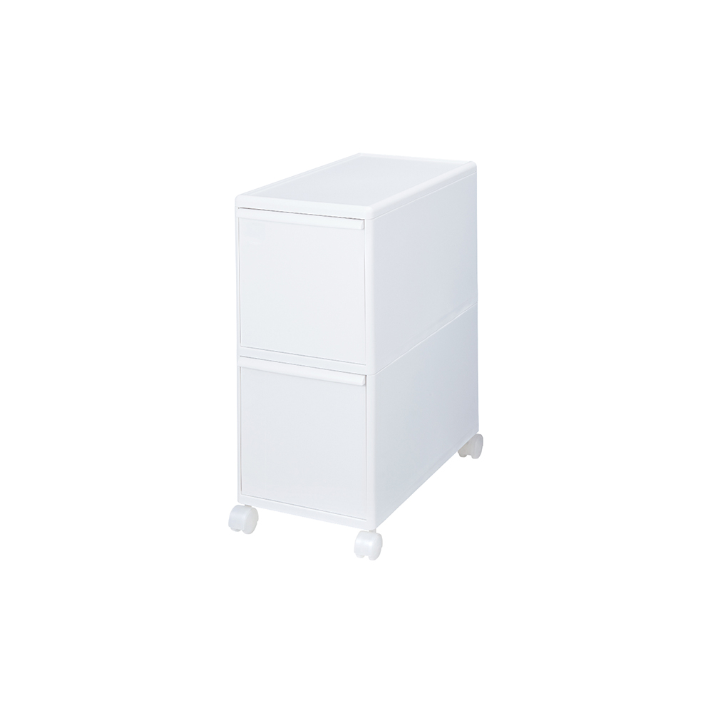 細かく分別できるすき間ダストボックス キャスター付き 幅25.5cm・2段タイプ リビング ダストボックス 527526