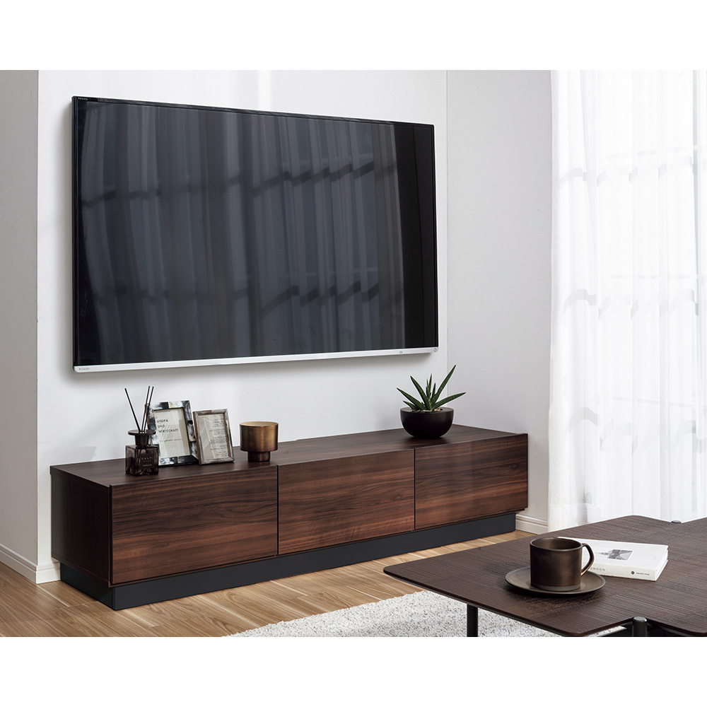 ローボード テレビボード 引き出し付き ダークブラウン（ディノス） ローボード テレビボード 引き出し付き ダークブラウン