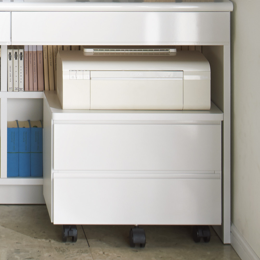 ジャストフィットするデスクシリーズ プリンターカート 台 ラック リビング収納 529454