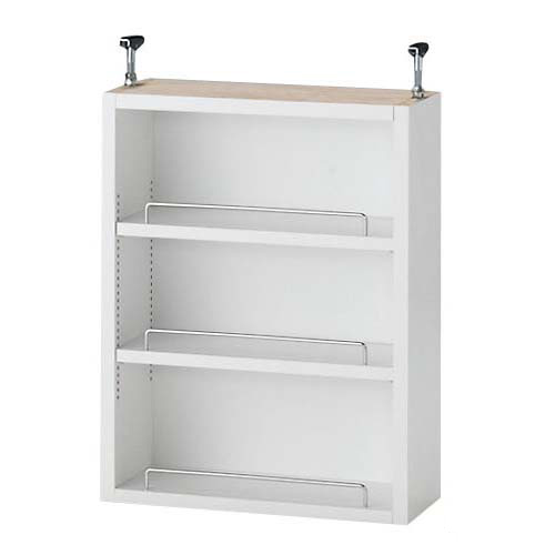 1cmピッチ薄型壁面書棚 奥行19cm 幅42cm 上置き高さ55cm オープン コミックラック 本棚 ラック シェルフ 530224