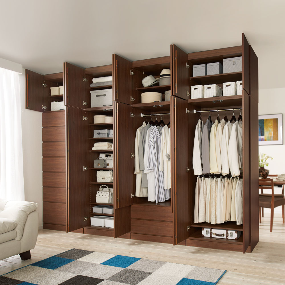 壁面間仕切りワードローブ ブレザー・幅80cm パーテーション 間仕切り リビング収納 531613