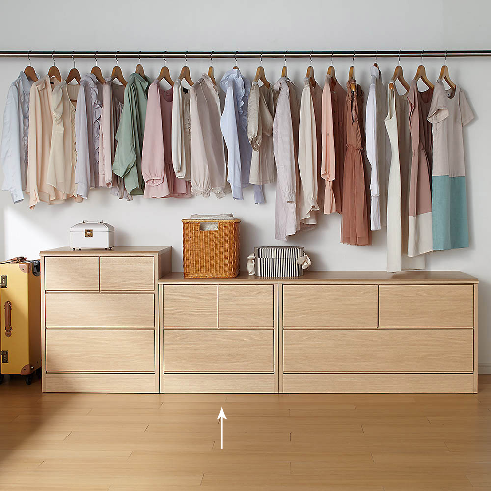 ≪幅60奥行56高さ58cm≫ クローゼットスペースをより美しく、より有効利用できる収納シリーズ フルスライドチェスト 押入れ クローゼット収納 衣類収納 531828