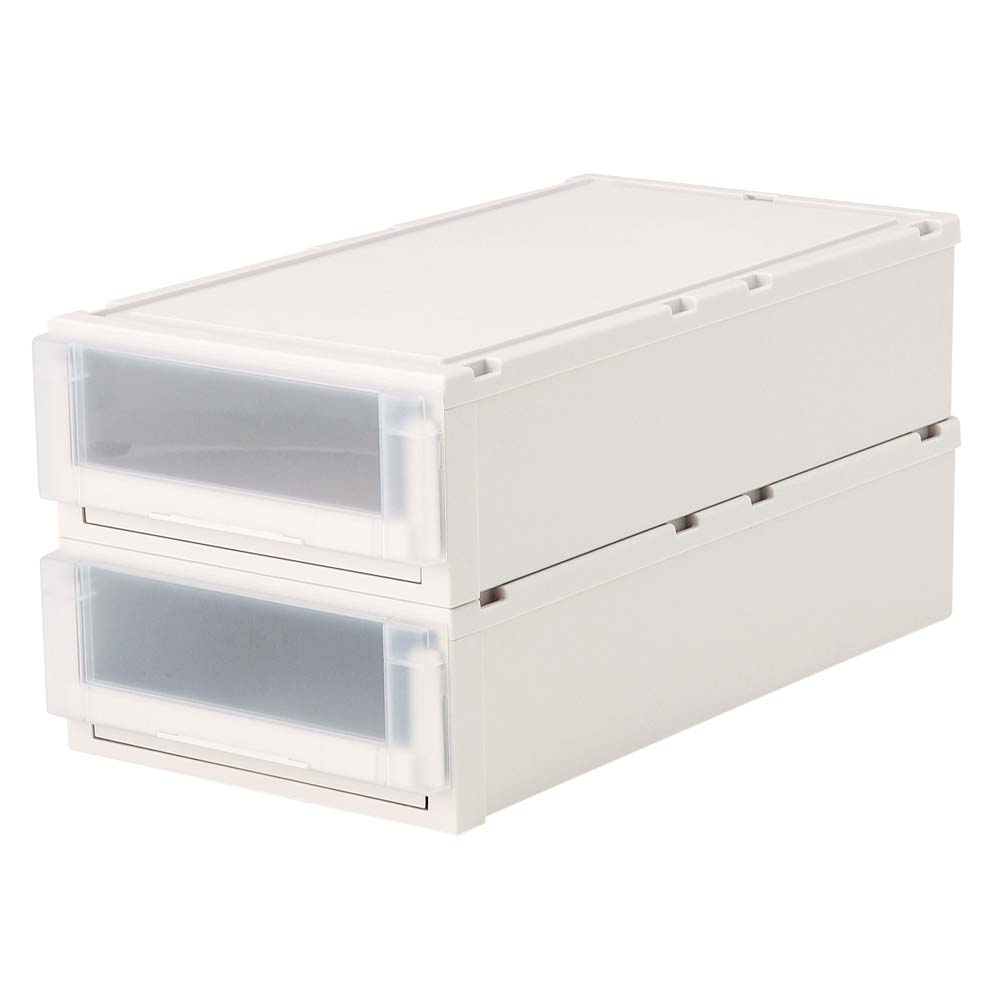 フィッツユニット(Fits unit)収納ケース2個組 【奥行74cmタイプ】幅39・高さ18cm 収納ボックス 小物収納 フリーボックス 532210