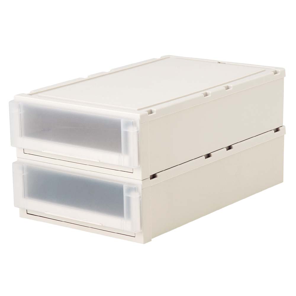 フィッツユニット(Fits unit)収納ケース2個組 【奥行74cmタイプ】幅44・高さ18cm 収納ボックス 小物収納 フリーボックス 532213