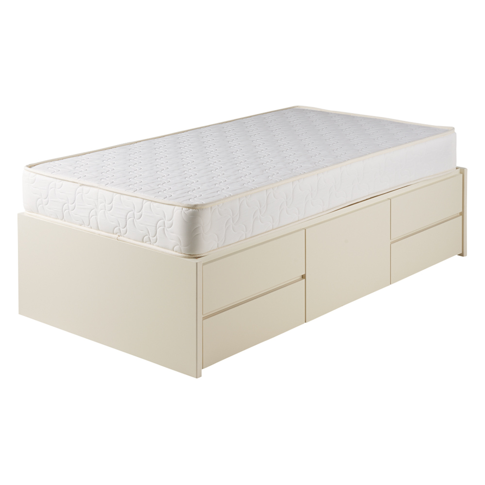 ≪幅98cm・ショート長さ184cm≫省スペース対応コンパクトチェストベッド（国産ボンネルコイルマットレス付き） 収納ベッド ベッド 540206