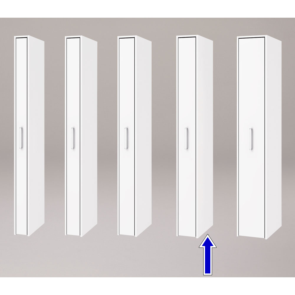 ボックス付きリバーシブル すき間収納庫 幅21奥行47cm 洗面所収納 隙間収納 トイレ 洗面所 ランドリー収納 541616