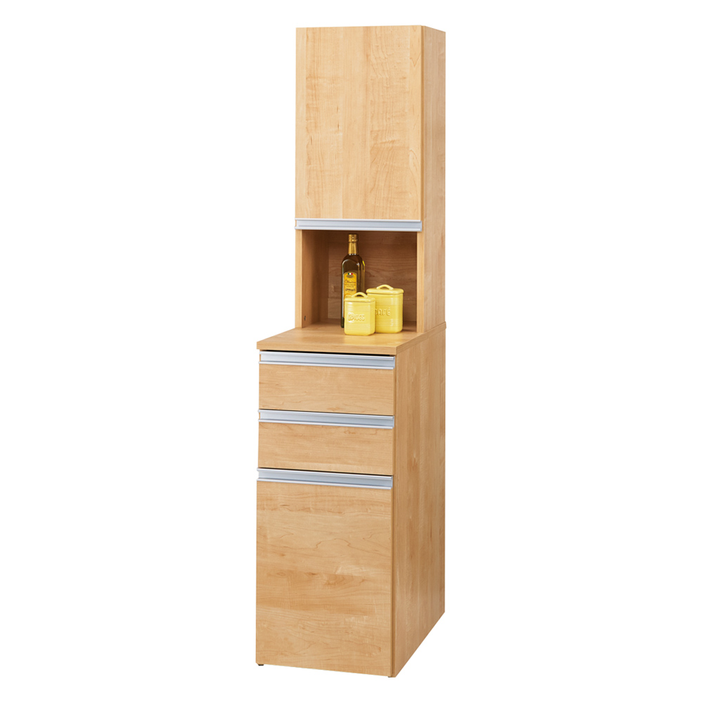 ［幅38奥行61高さ85cm］ 分別ゴミ箱付きすき間収納庫 3分別 日本製 キッチンストッカー 隙間収納 キッチン収納 542016