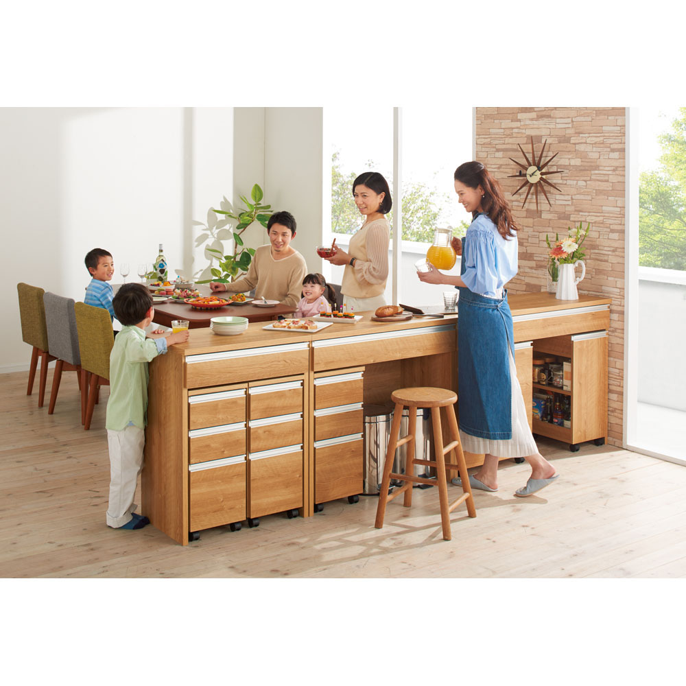 間仕切りキッチンカウンター カウンターデスク 幅120cm キッチンボード キッチン収納 542207