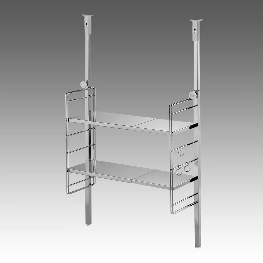 ステンレス棚　2台 法人様限定】ステンレスワゴン ベタ棚 2段 ガード無しタイプ