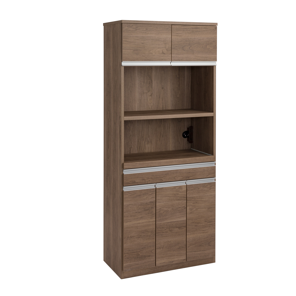 ふた自動開閉ゴミ箱付き家電収納庫 ハイタイプ・2分別 幅51.5cm高さ180cm キッチン 分別 ダストボックス 542803