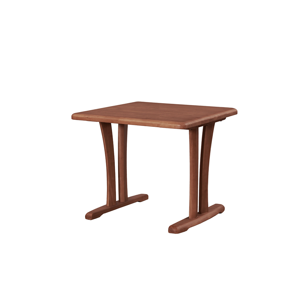 角丸優しいダイニングテーブル 2本脚 幅90奥行75cm ダイニングテーブル テーブル 543009