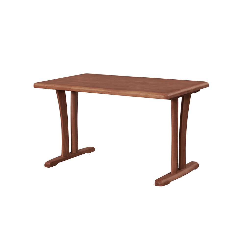 角丸優しいダイニングテーブル 2本脚 幅125奥行75cm ダイニングテーブル テーブル 543010