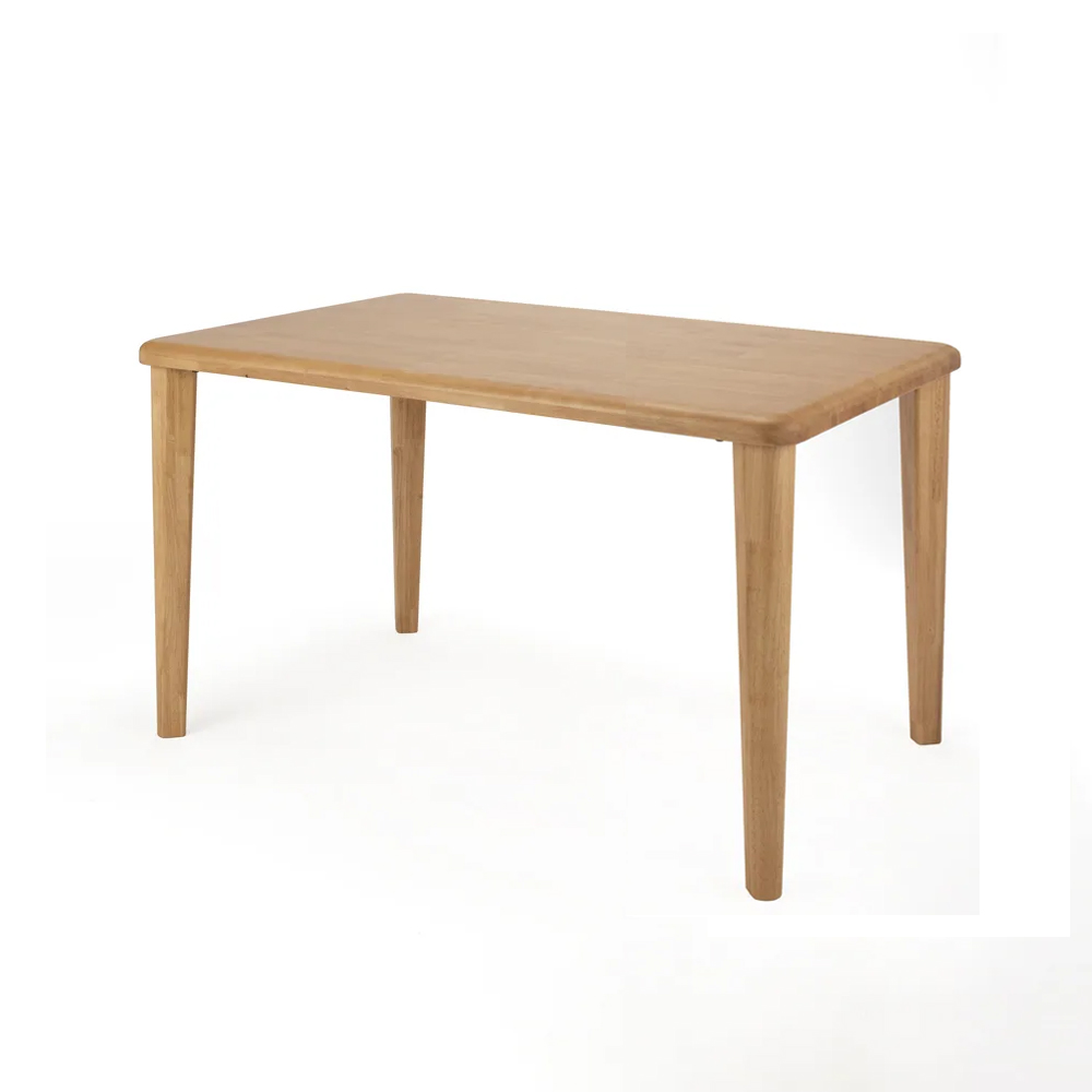 角丸優しいダイニングテーブル 4本脚 幅125奥行75cm ダイニングテーブル テーブル 543014