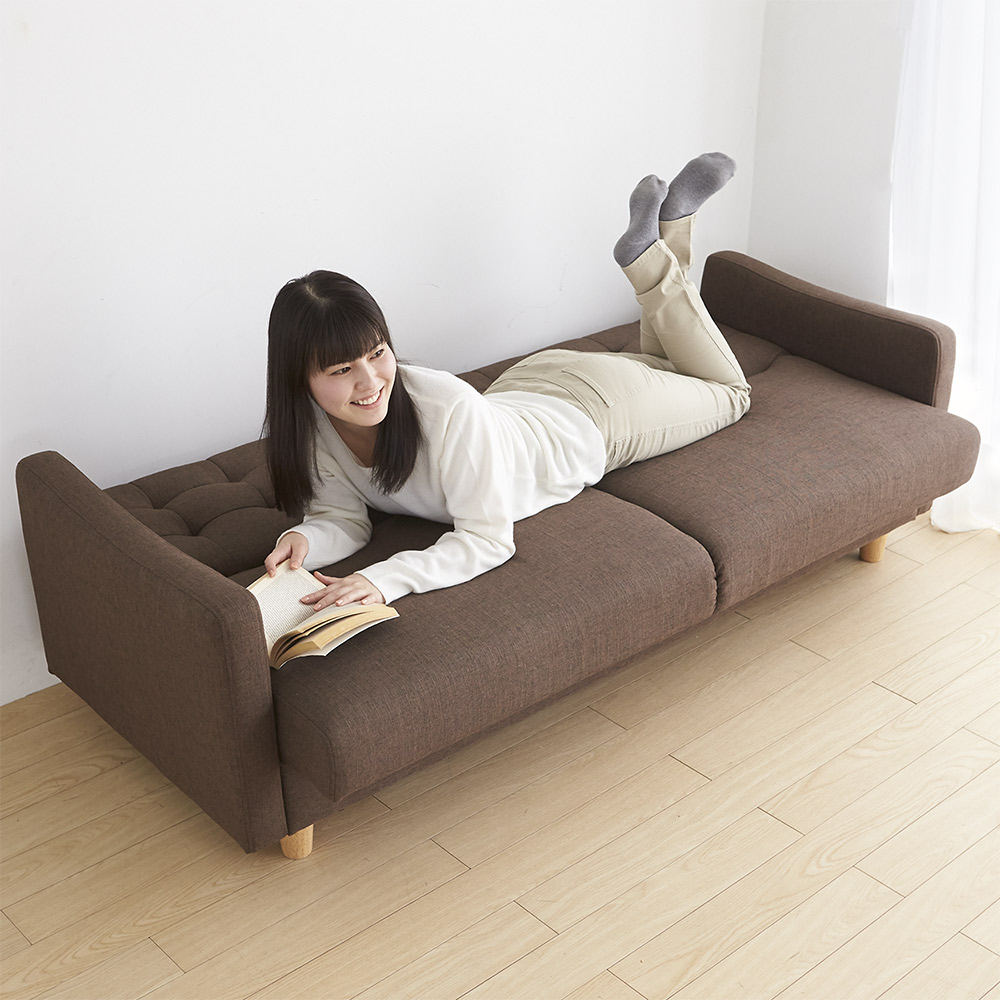 Karup ファブリックソファ ヨーロッパ製ソファベッド ダークブラウン