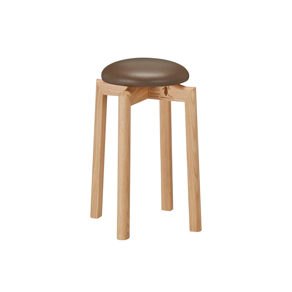 北海道産材 マッシュルームスツール 高さ43cm ［匠工芸・たくみこうげい］ カウンターチェア 椅子 チェア 543702