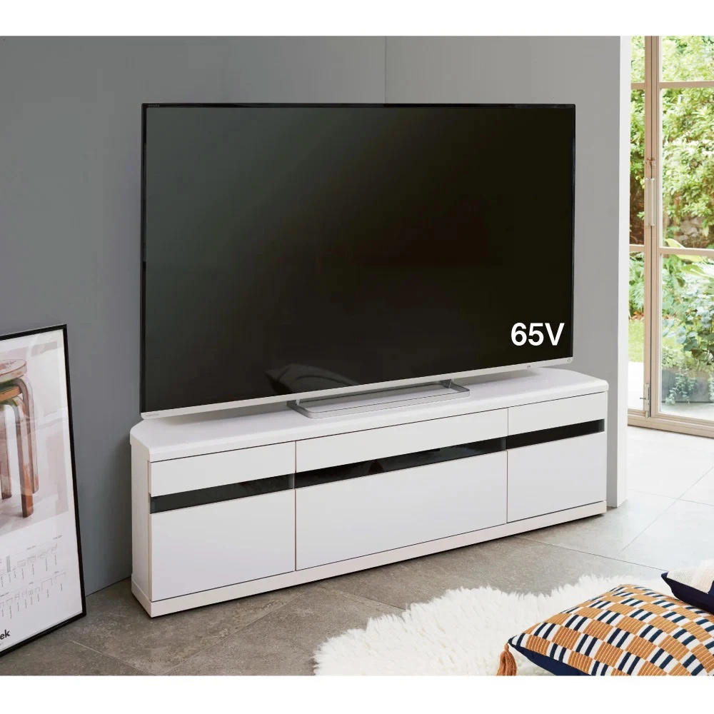 キャスター付きコーナーテレビ台 幅150高さ44cm ロータイプ ディノス