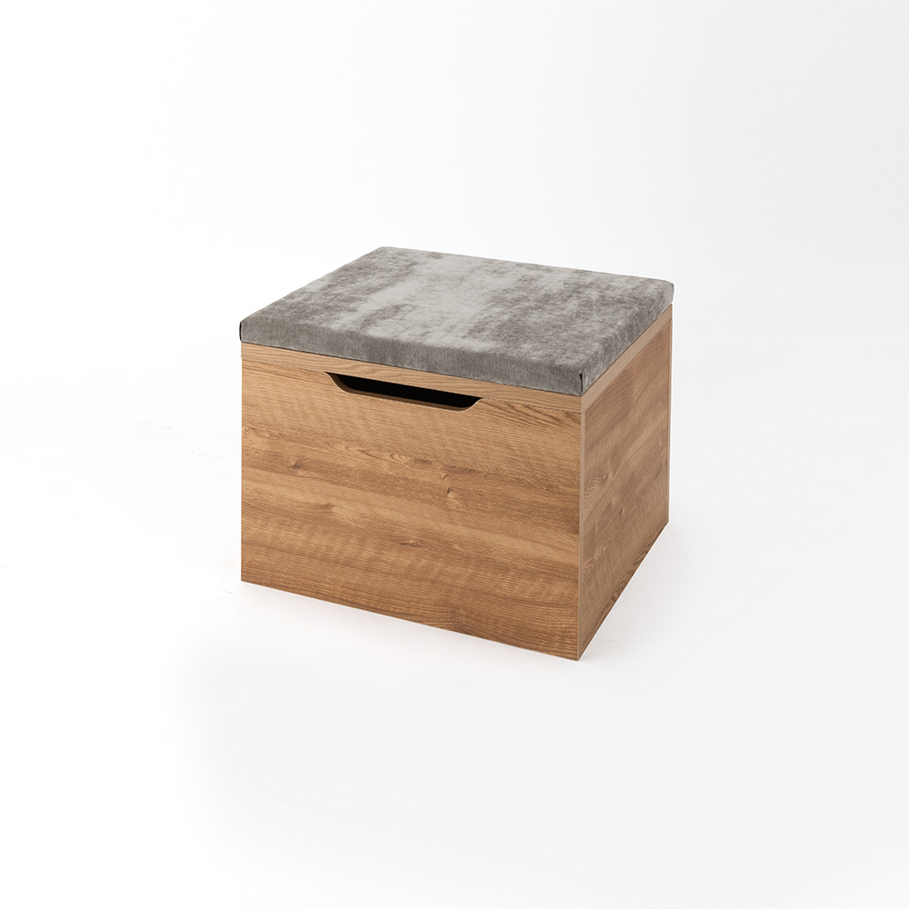 くつろぎのベロア調小上がり収納 フタ収納タイプ 幅60cm奥行60cm高さ46.5cm ユニットシェルフ リビング収納 544401