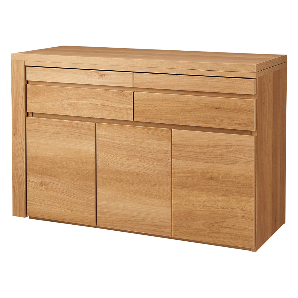 伸長式デスク&キャビネット 幅112-192cm キャビネット リビングボード リビング収納 544419