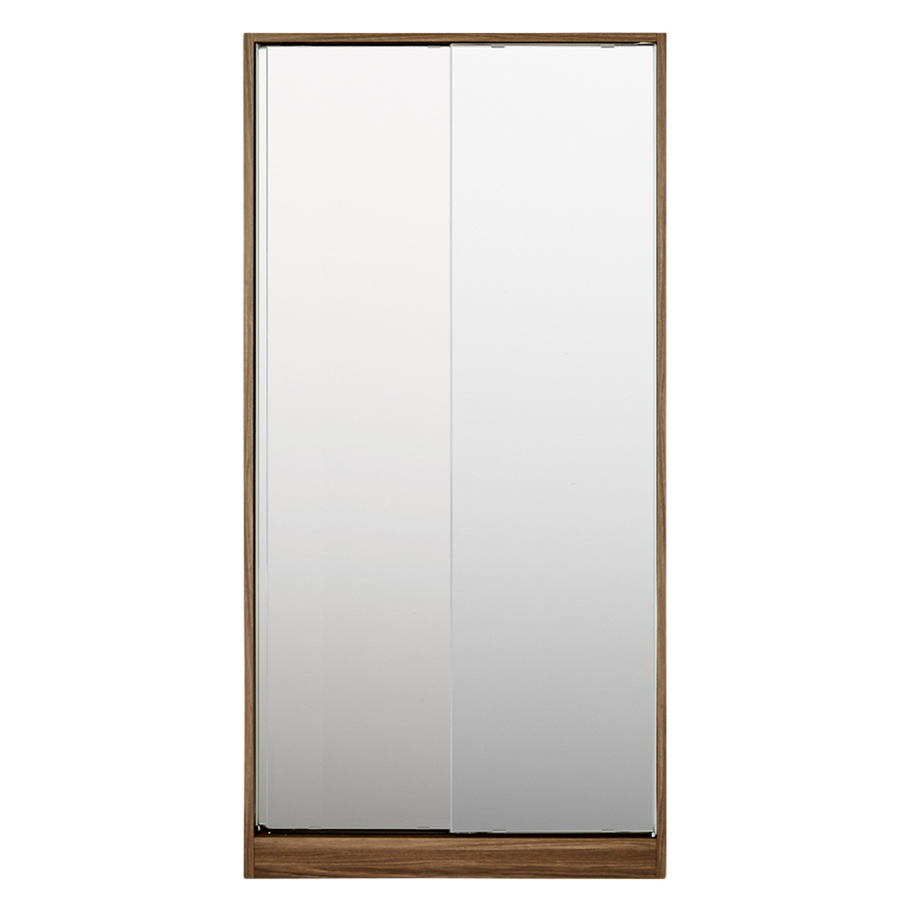 狭い場所でも収納たっぷり引き戸壁面収納シリーズ 収納庫 ミラー扉タイプ 幅90cm リビング壁面収納 壁面収納 システム収納 544608