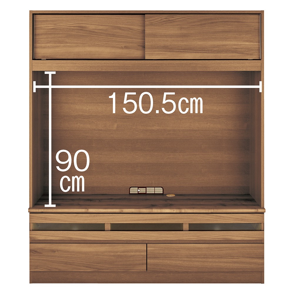 壁面収納テレビ台 幅155高さ180cm 【狭い場所でも収納たっぷりシリーズ】 壁面収納テレビ台 テレビ台 テレビボード 544646
