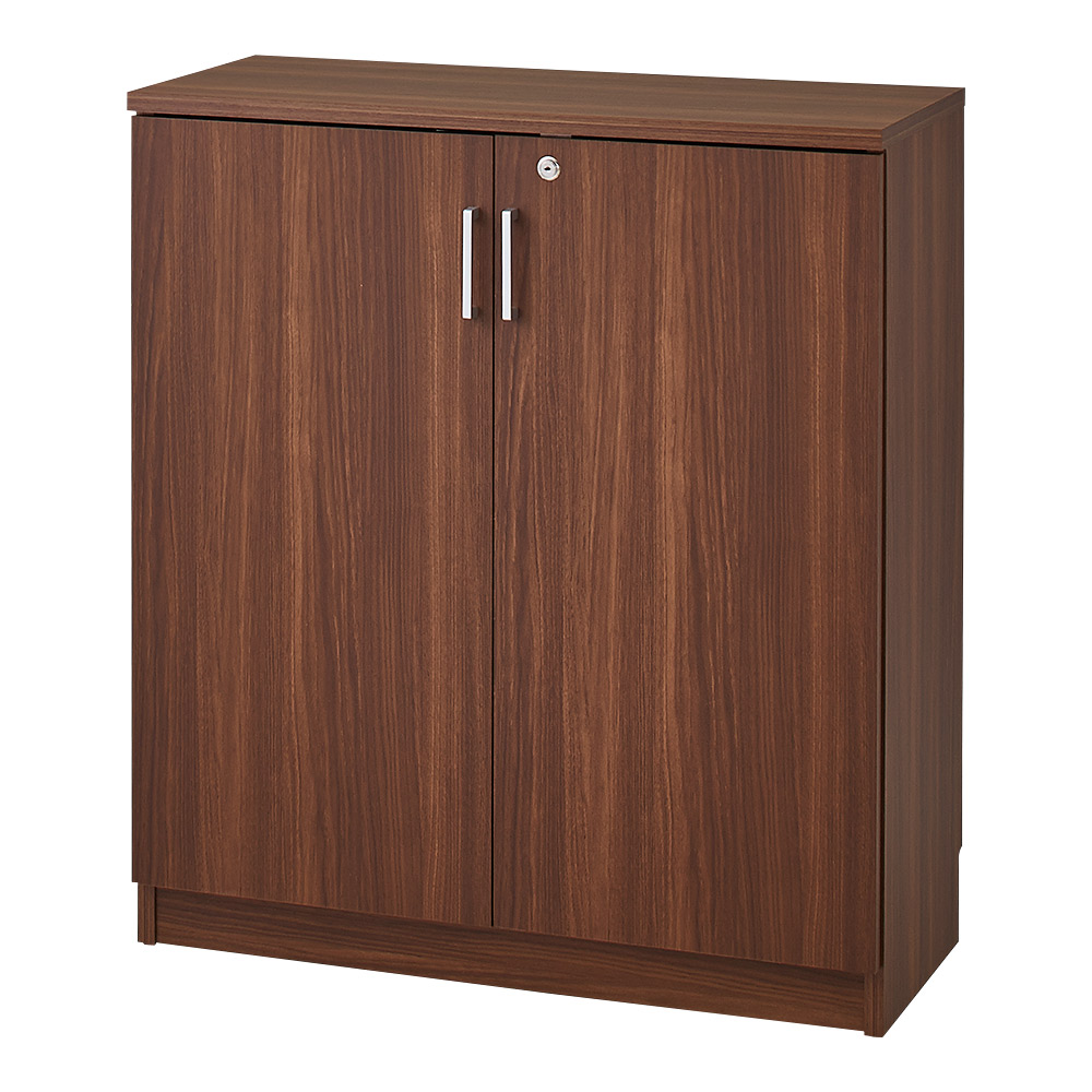 鍵付き本棚ロータイプ 幅80奥行45高さ87cm 本棚 ブックシェルフ 書棚 ラック シェルフ 545055