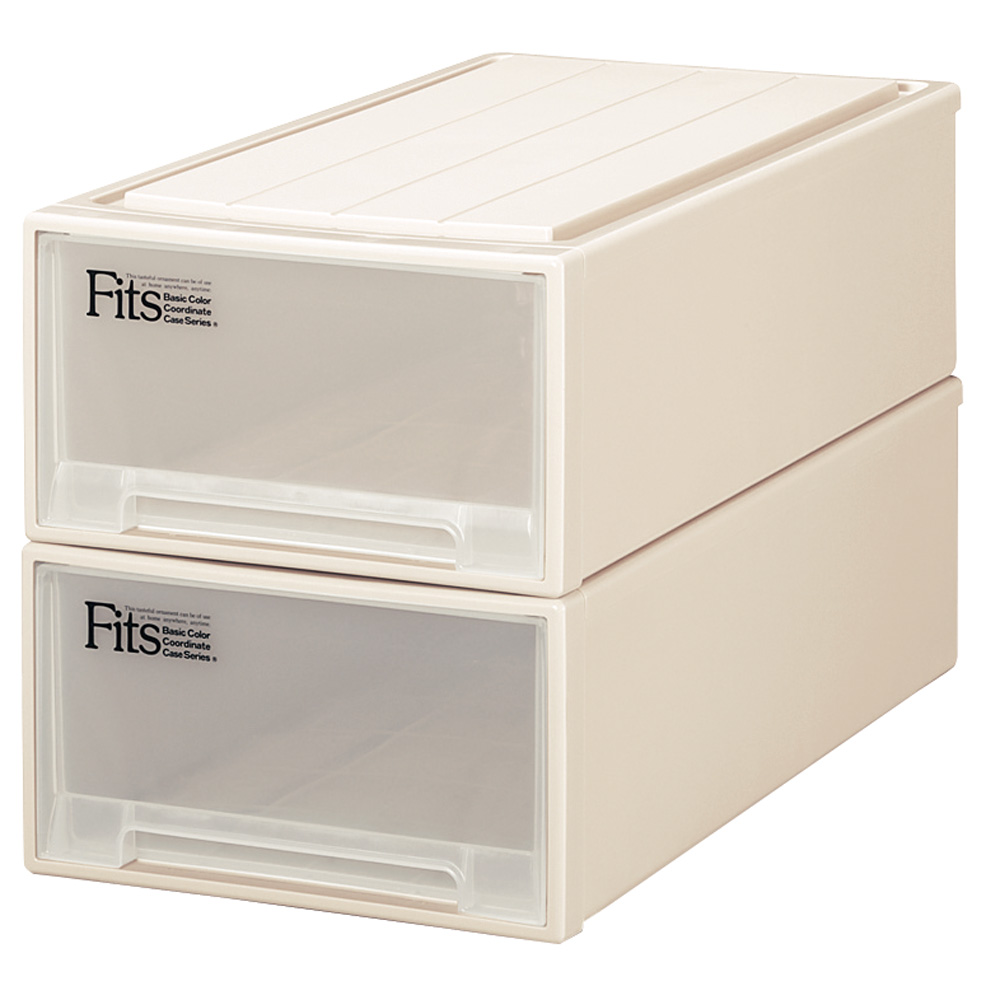 Fits フィッツ収納ケース 押し入れタイプ 奥行74cm 幅39cm 高さ23cm 2個組 収納ボックス 小物収納 フリーボックス 545802