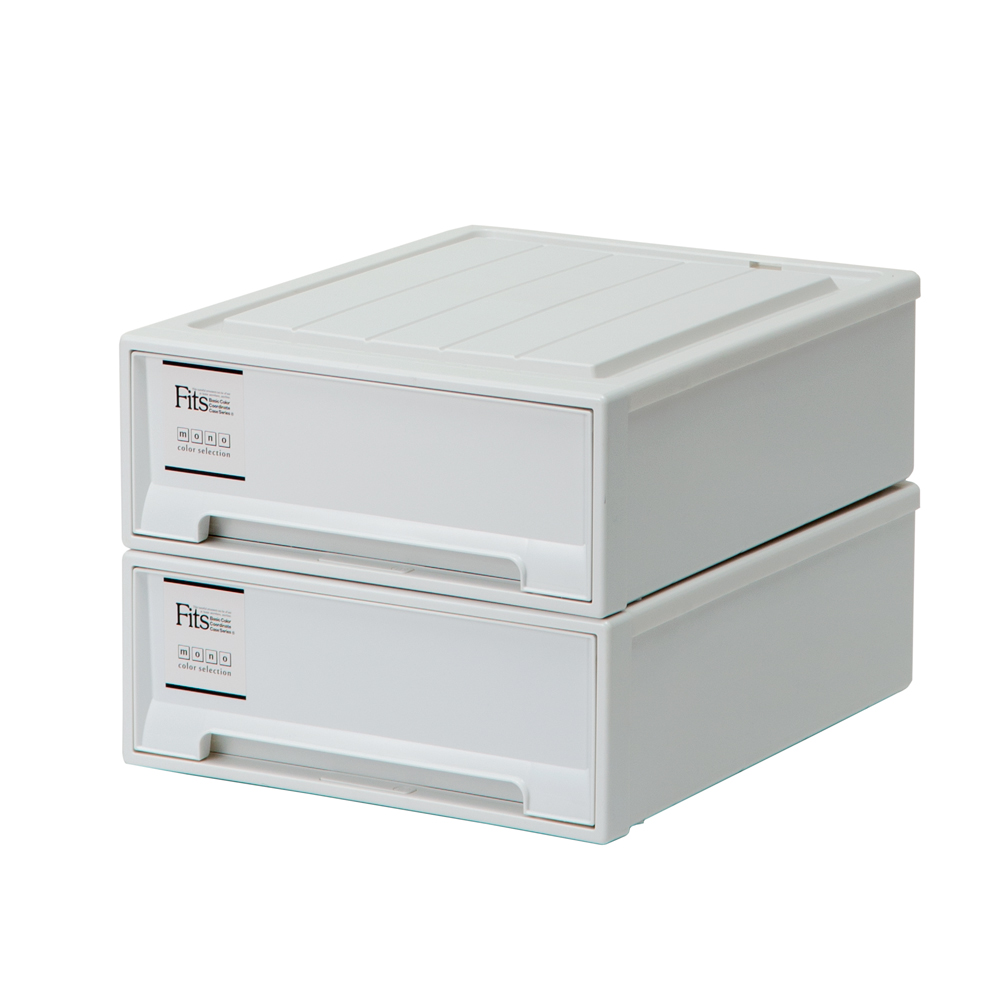Fits フィッツ収納ケース クローゼットタイプ 奥行53cm 幅44cm 高さ18cm 2個組 収納ボックス 小物収納 フリーボックス 545814