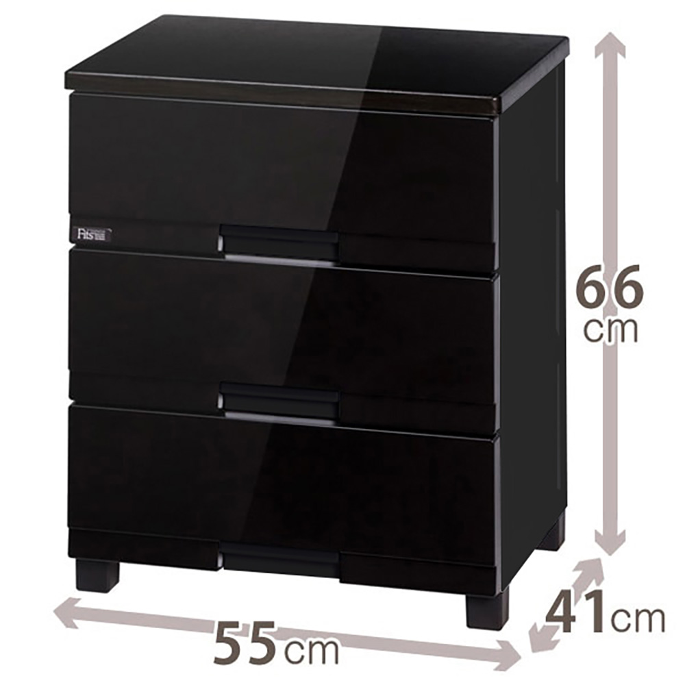 Fits フィッツプラスプレミアム 幅55cm 3段［FP5503 テンマ］ タンス 衣類収納 545955
