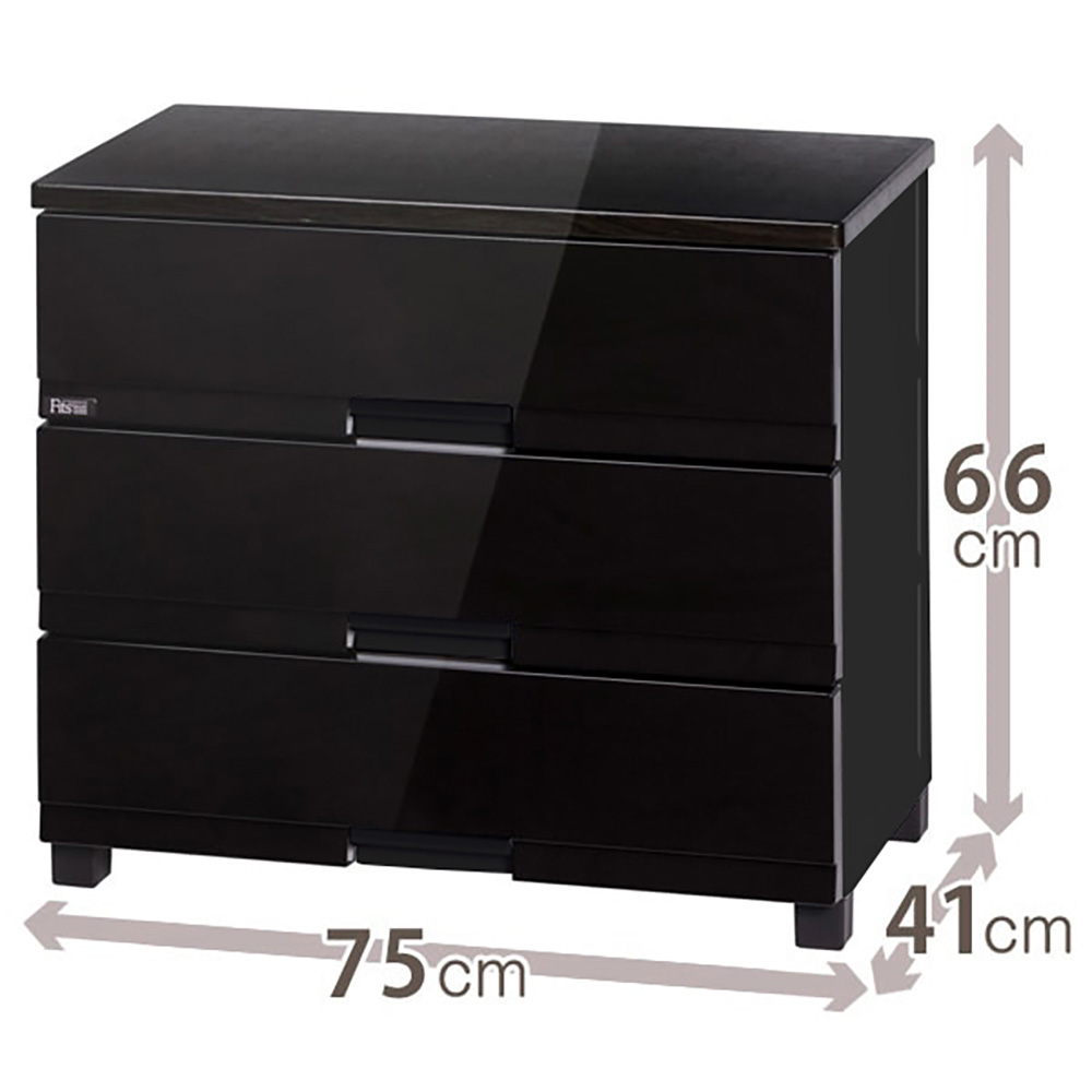 Fits フィッツプラスプレミアム 幅75cm 3段［FP7503 テンマ］ タンス 衣類収納 545963