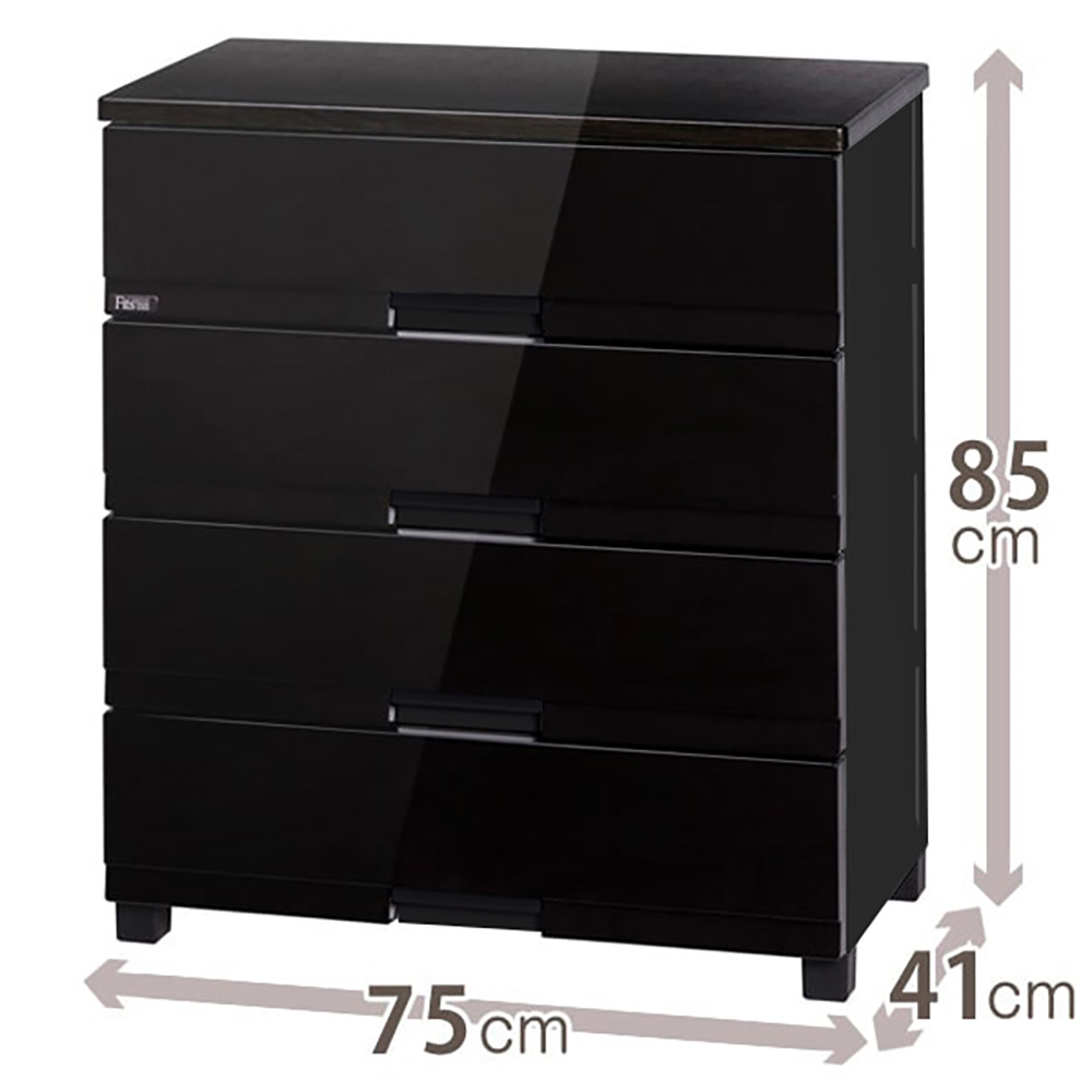 Fits フィッツプラスプレミアム 幅75cm 4段［FP7504 テンマ］ タンス 衣類収納 545964