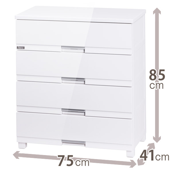 Fits フィッツプラスプレミアム 幅75cm 4段［FP7504 テンマ］ タンス 衣類収納 545964