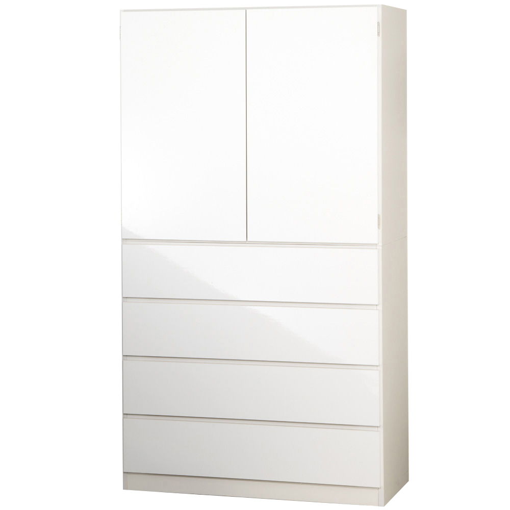 スタイリッシュな着物専用クローゼット 上盆収納&下引き出し・幅100cm ワードローブ クローゼット 衣類収納 546011