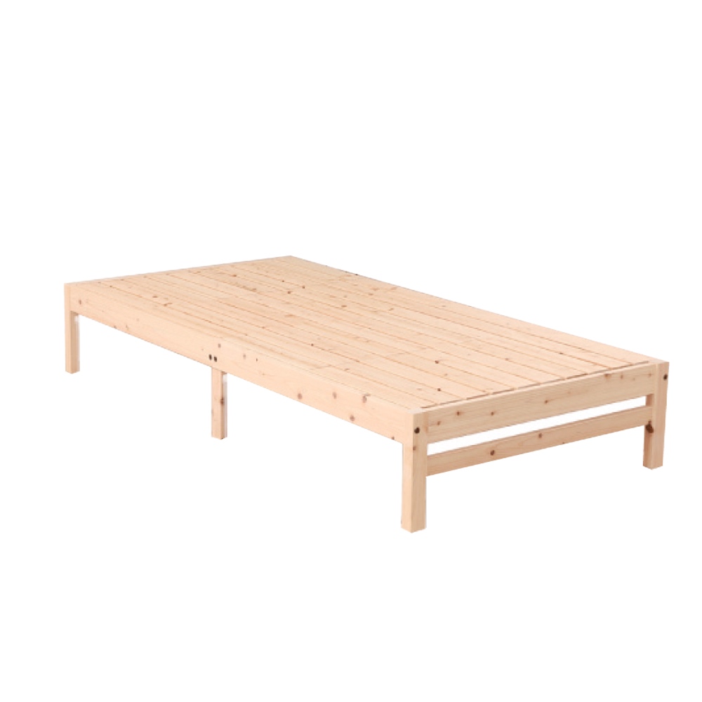 ベッドフレーム ベッド 国産ひのき天然木すのこシングルベッド 棚なし（フレームのみ） 546134