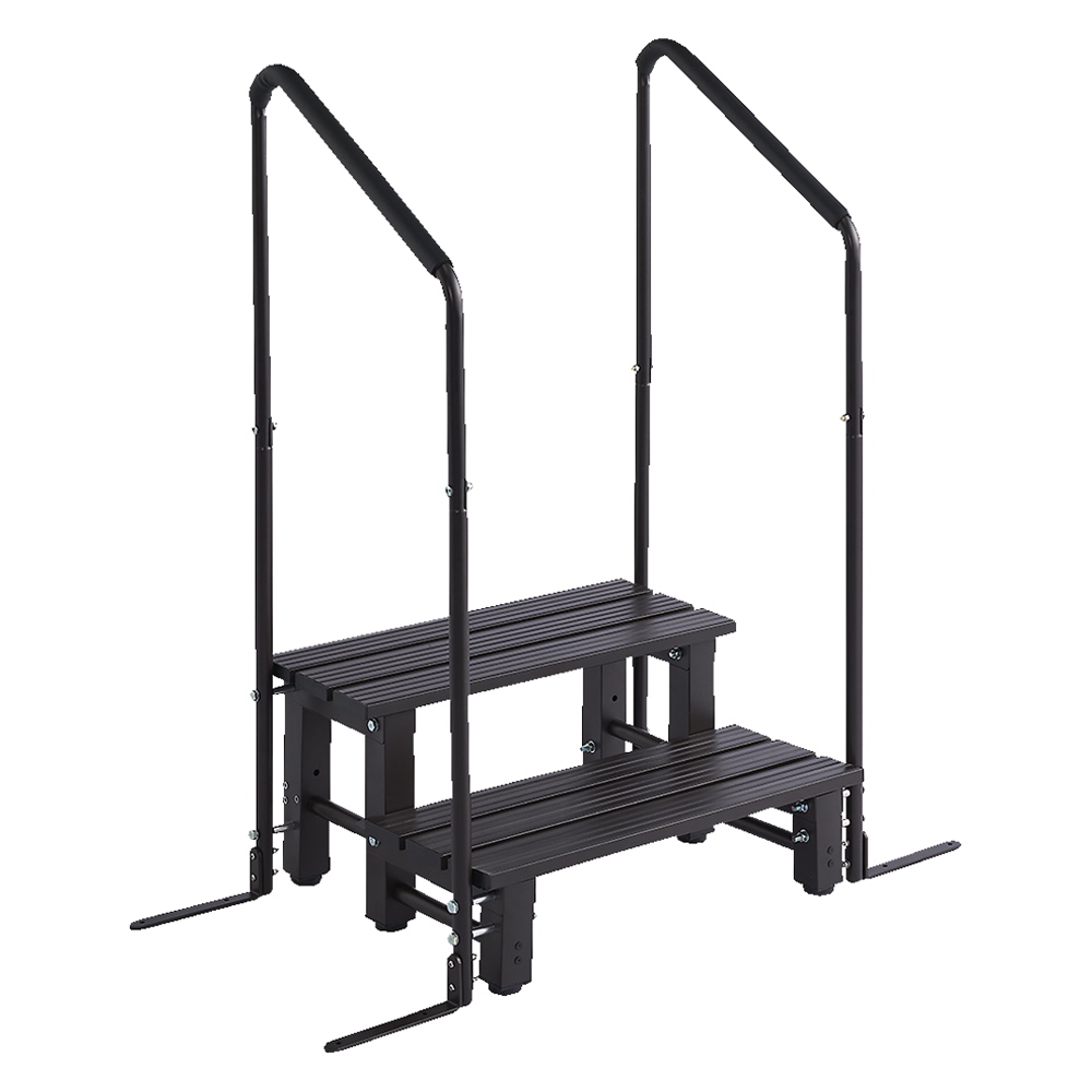 段差解消!手すり付き踏み台 手すり両側 ステップツール 生活雑貨 便利グッズ 547203